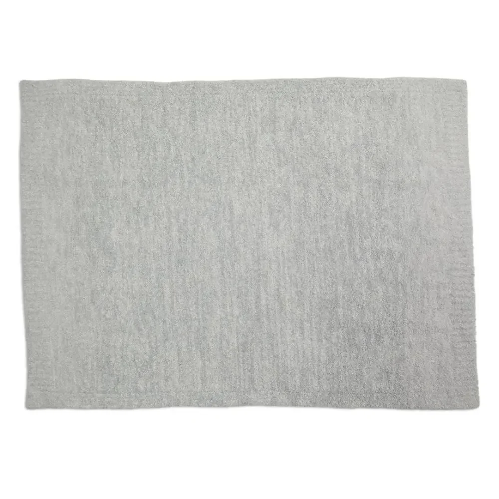 Barefoot Dreams CozyChic Ombre Blanket BDBCC22206 Unisex OS Gray Ribbed GBO2886